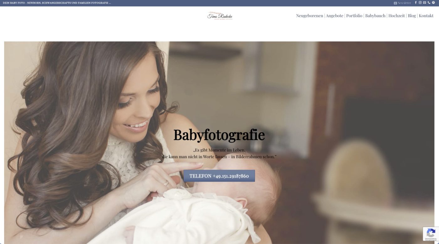 Webseite Übersicht